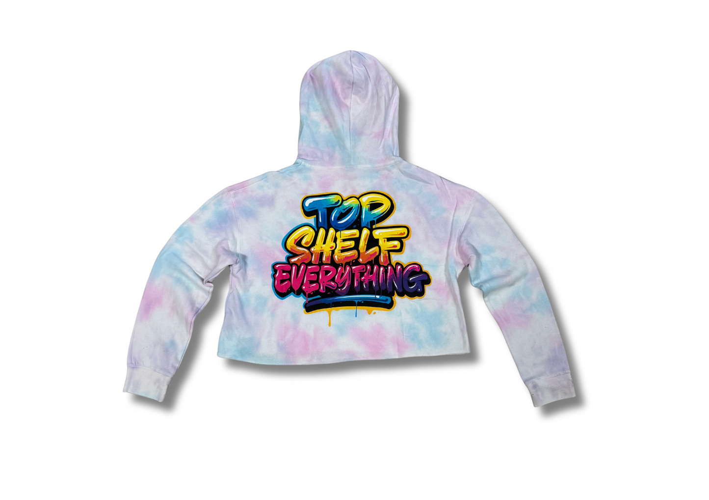 “SPLASH” WOMANS CROP HOODY (COTTON CANDY)