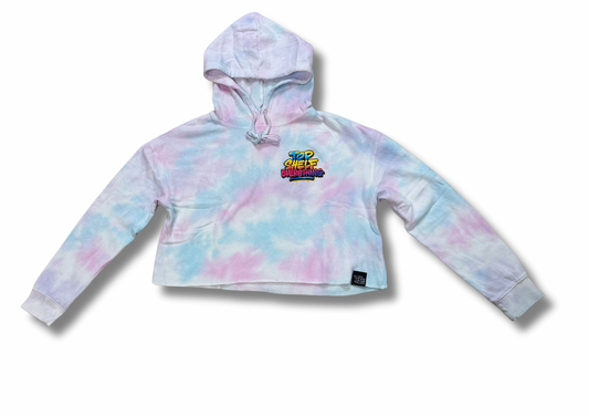 “SPLASH” WOMANS CROP HOODY (COTTON CANDY)
