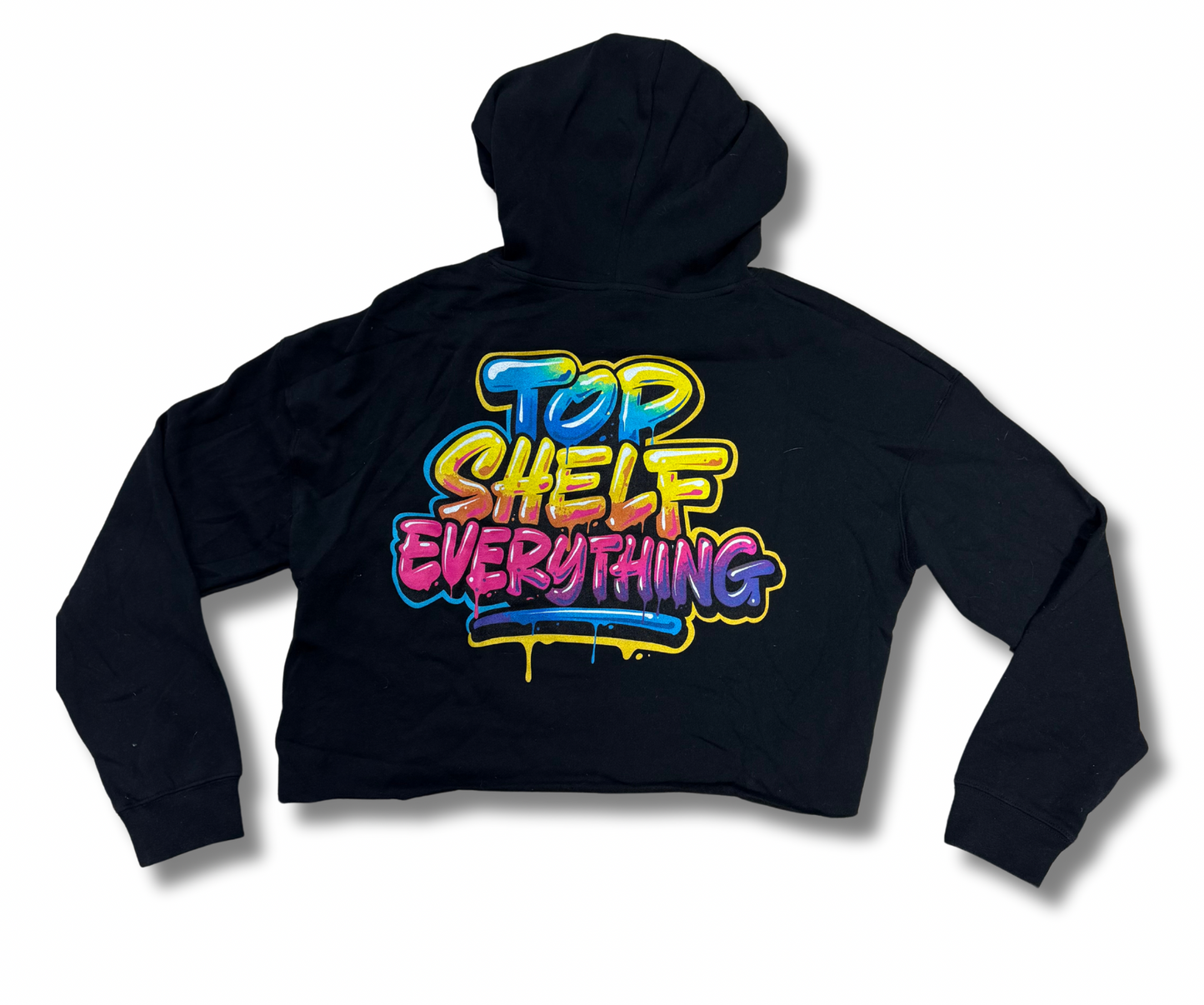 “SPLASH” WOMANS CROP HOODY (BLACK)